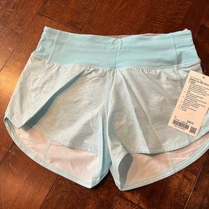 Brand new lululemon soeed up 4’ shorts